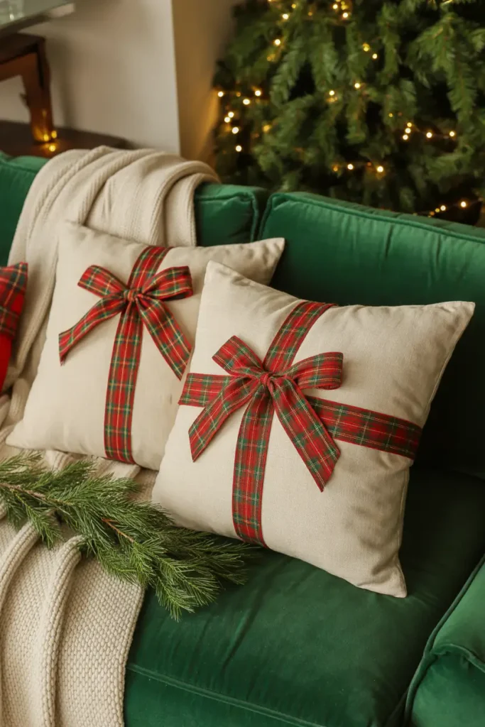 Tartan Ribbon Cushions