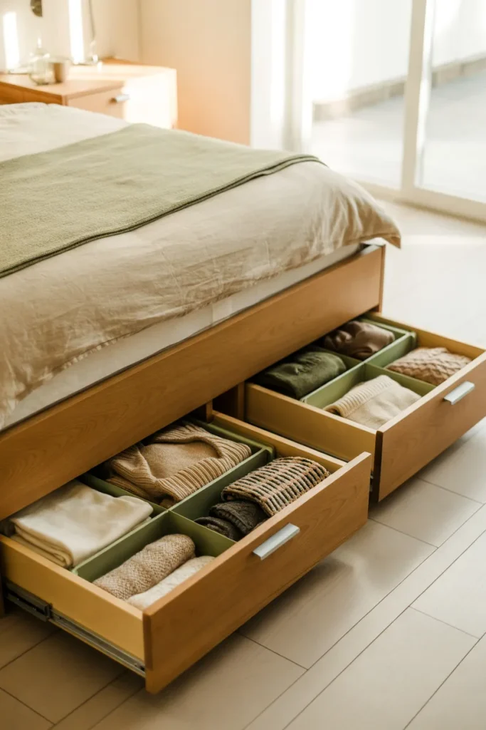 Under Bed Rolling Drawers