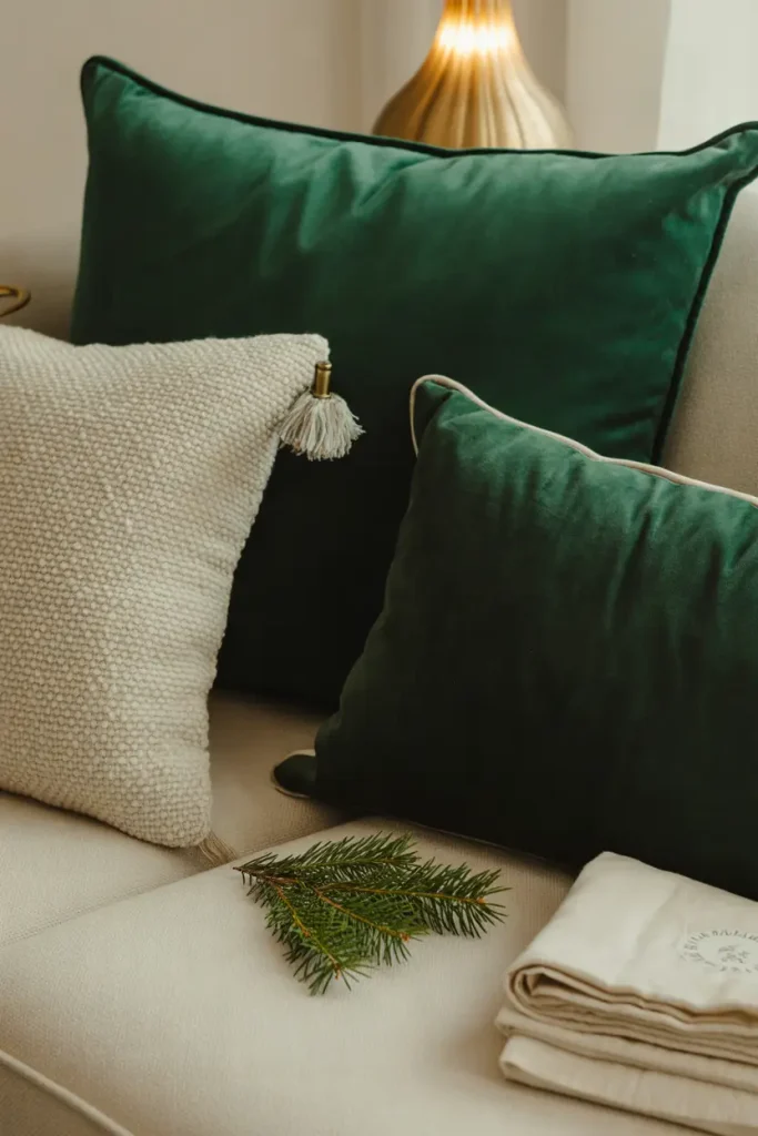 Velvet Green Cushions
