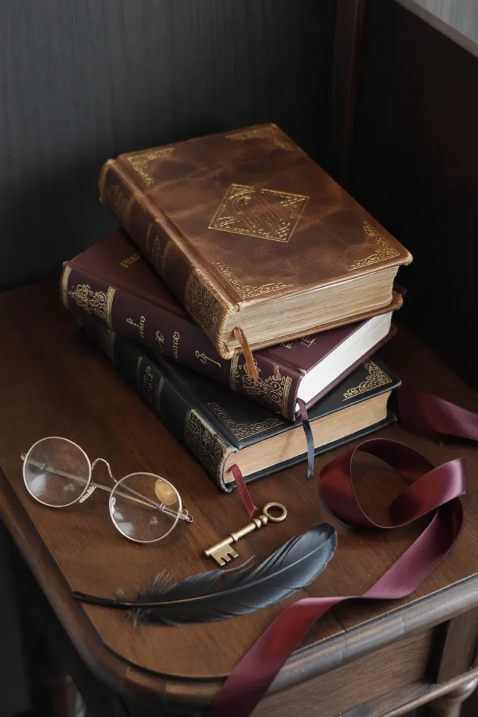 Vintage Spellbook Stack