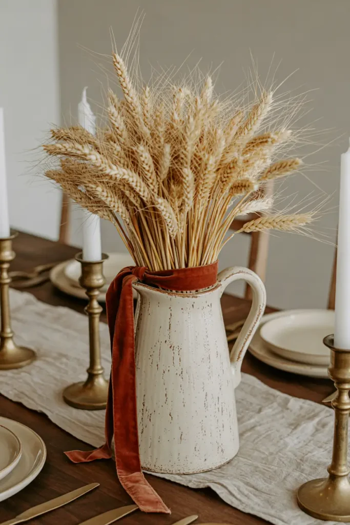 Wheat and Ribbon Pitcher