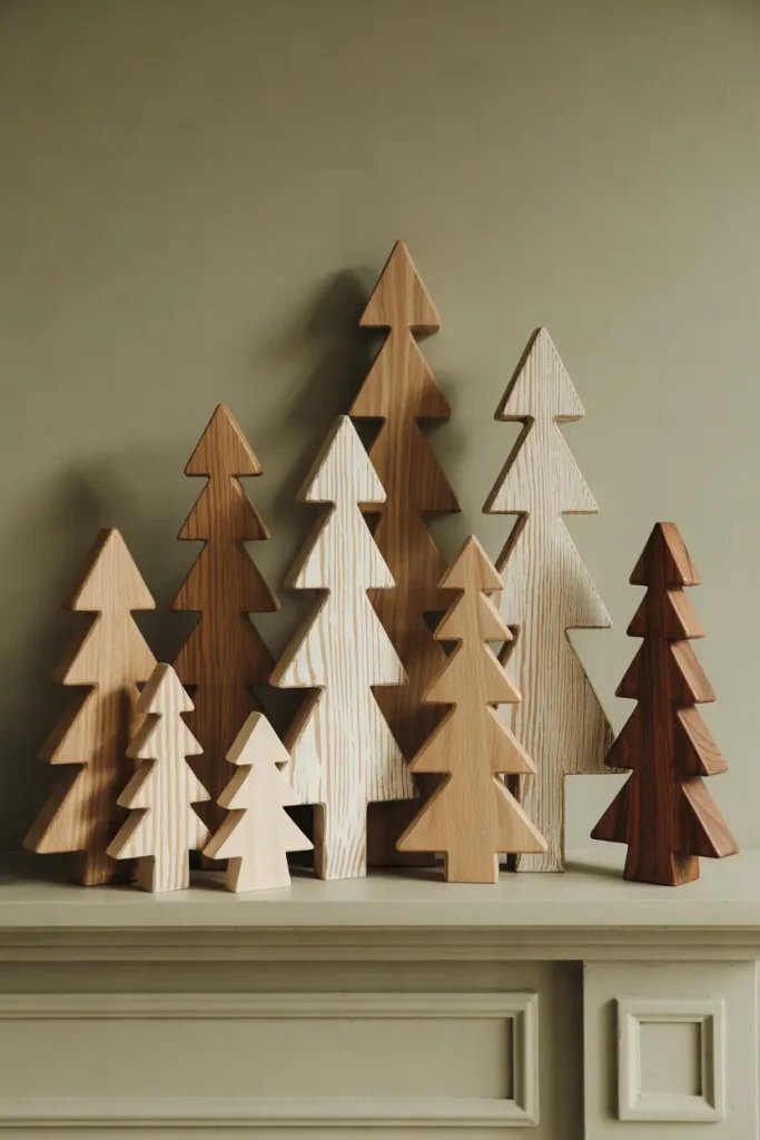 Wooden Christmas Tree Forest