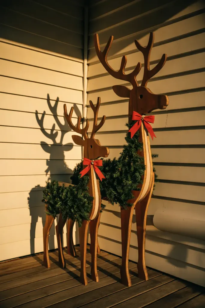 Wooden Reindeer Corner