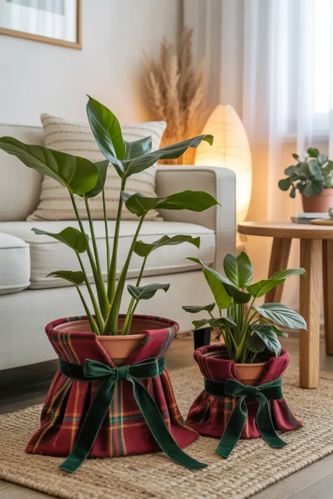 Wrapped Houseplant Pots