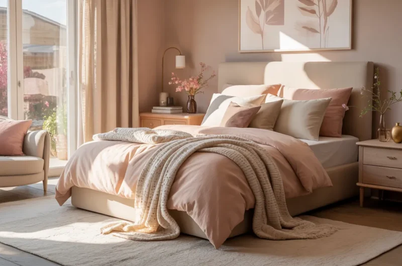 beige and pink bedroom ideas