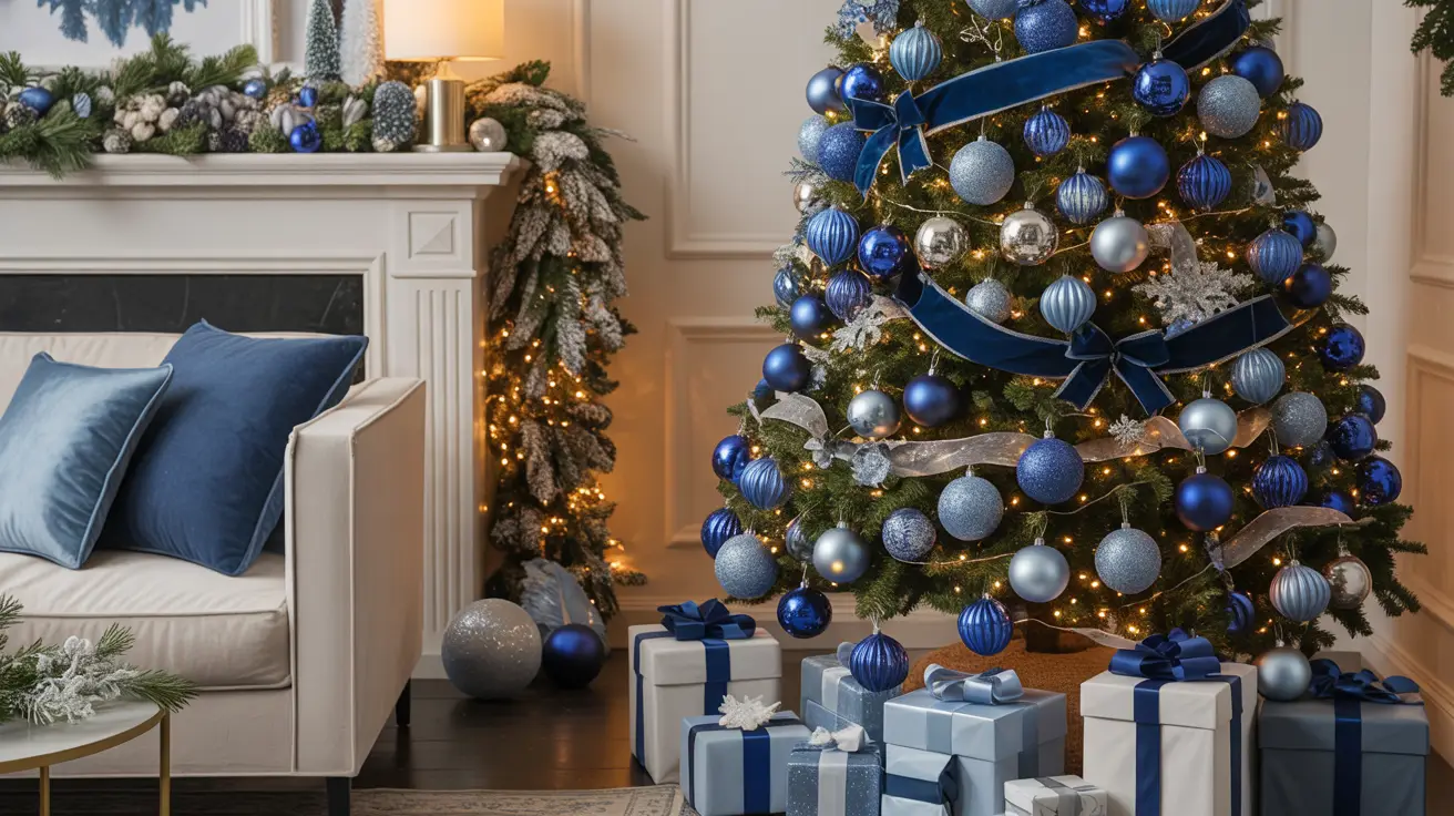 blue christmas decor ideas