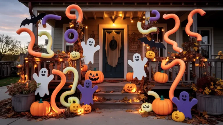 pool noodle halloween decor