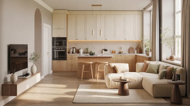 small living room with kitchen ideas